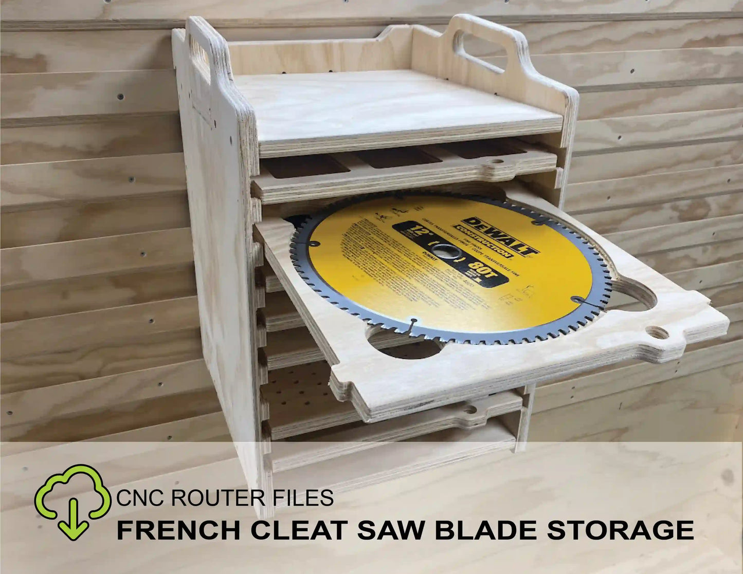 CNC Router Files French Cleat Saw Blade Holder