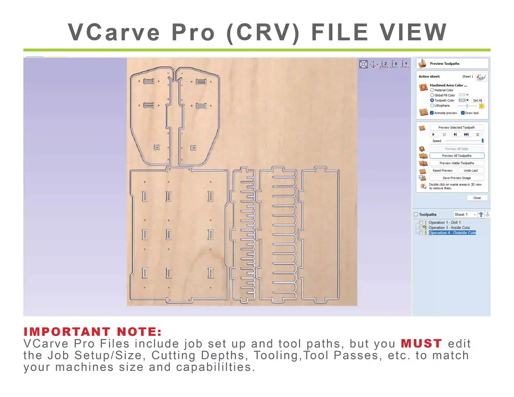 vectric vcarve pro crv files of a french cleat clamp storage cabinet designed to be made from plywood on a cnc router machine