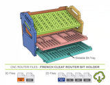 CNC Router Files French Cleat Router Bit Holder 24x24