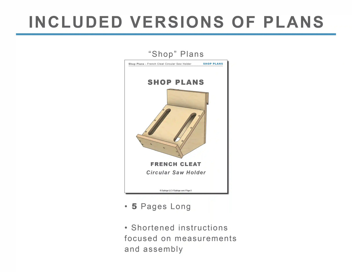 French Cleat Circular Saw Holder DIY Woodworking Plans