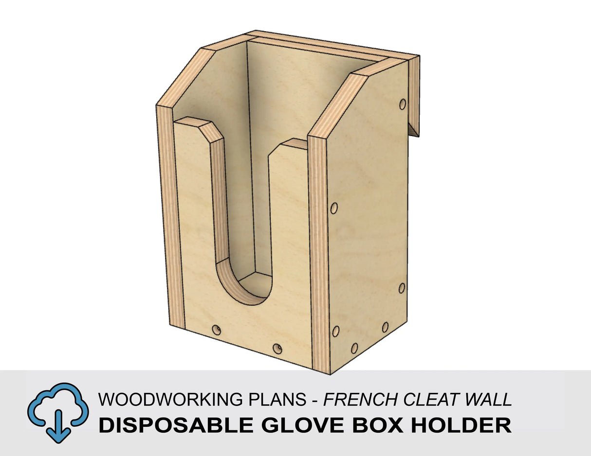 French Cleat Disposable Rubber Glove Dispenser DIY Woodworking Plans