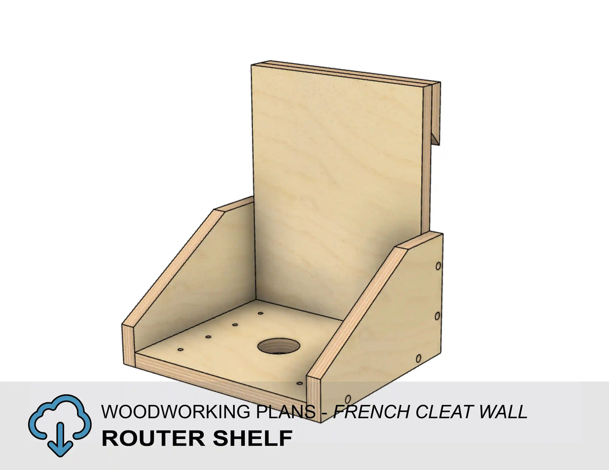 French Cleat Router Shelf DIY Woodworking Plans