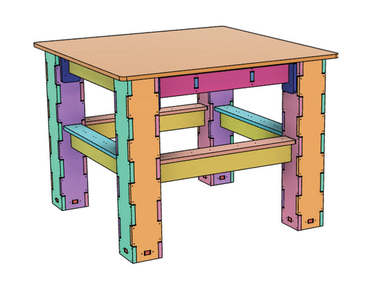 CNC Router Files Workbench Table 4'x4' 3D Model