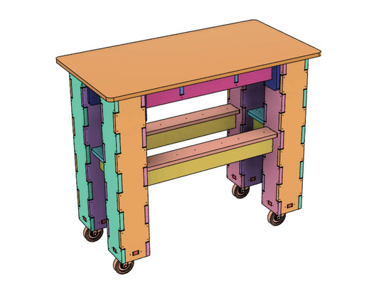 CNC Router Files Workbench Table 2x4 3D Model