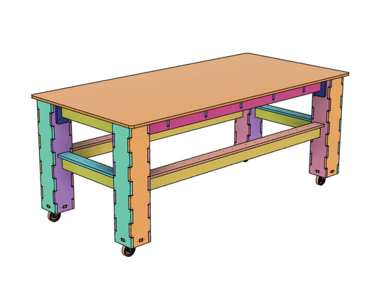 CNC Router Files Workbench Table 4'x8' 3D Model
