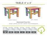 CNC Router Files Workbench Table 4'x4' 3D Model