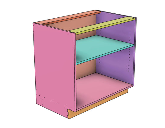 CNC Router Files 36" Shop Cabinet Carcass 3D Model