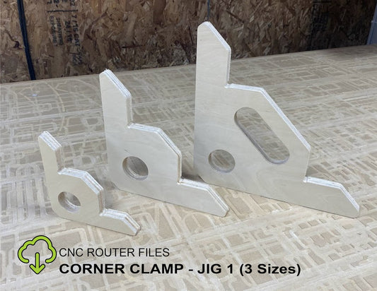 CNC Router Files Corner Clamp Jig Cabinet Squares 3D Model